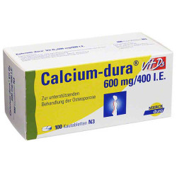 Calcium-dura Vit D3 600mg/400 I.E. (100 stk) – PZN 1845745