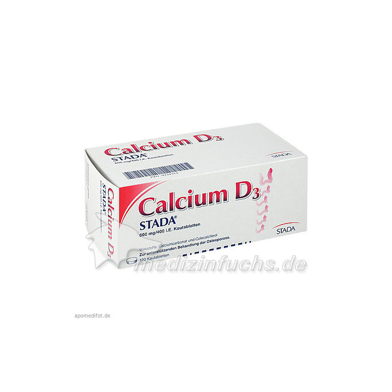 Calcium D3 STADA 600mg/400 I.E. Kautabletten, 120 ST – PZN 9234314