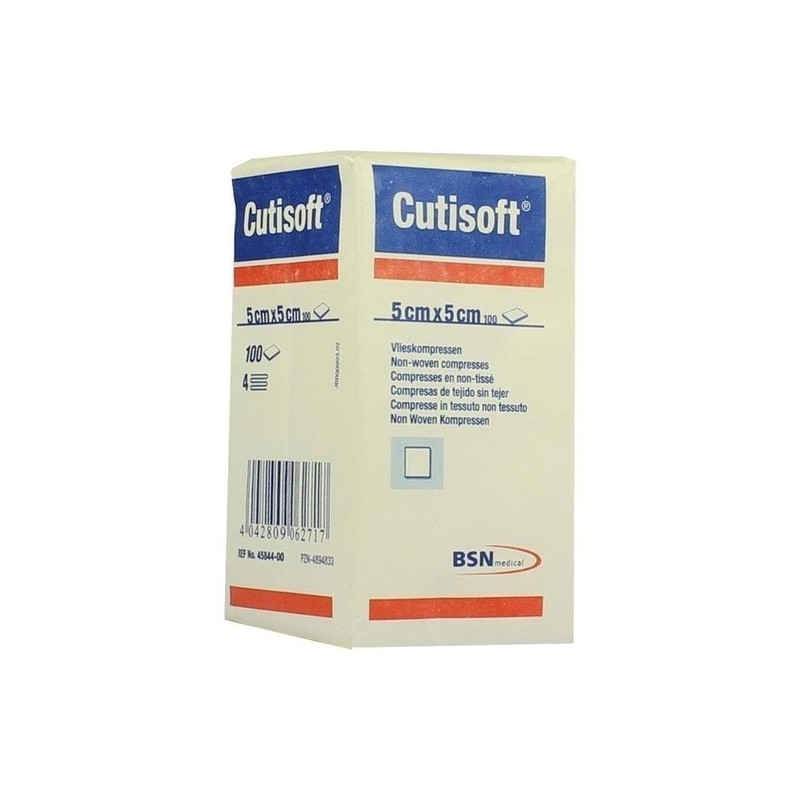 CUTISOFT VLIESKOMPRESSEN UNSTERIL 5X5CM, 100 ST – PZN 4894833