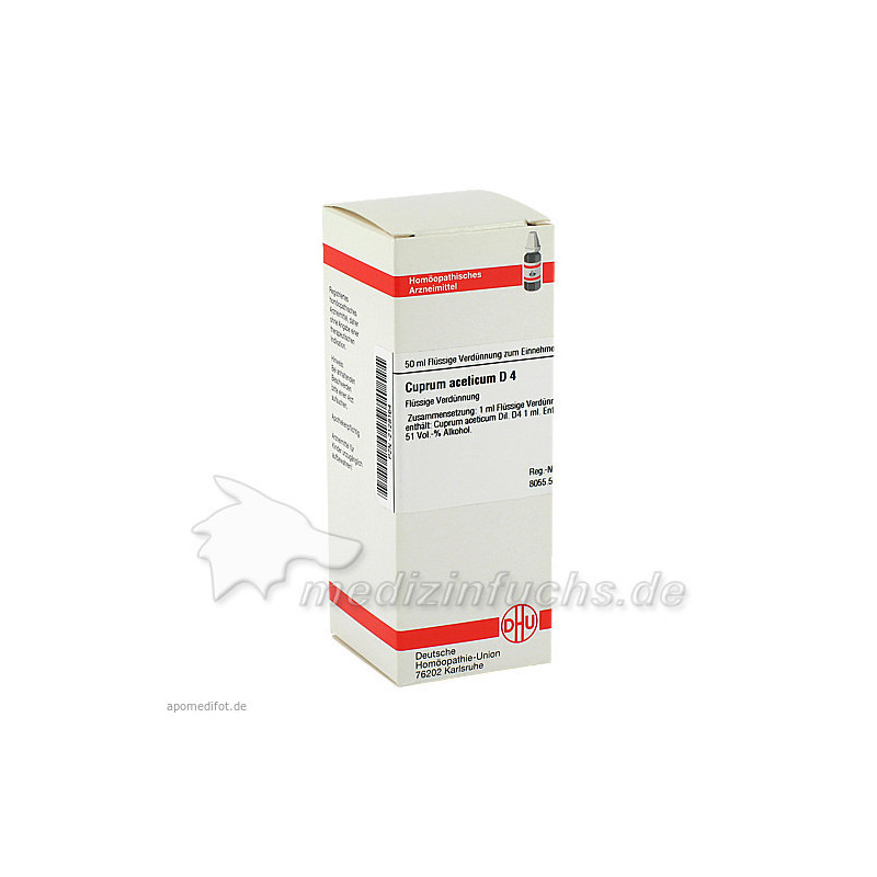 CUPRUM ACET D 4, 50 ML – PZN 2128164