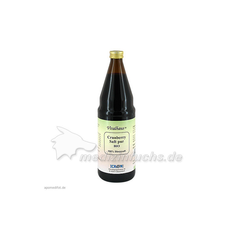Cranberry Saft pur Bio Vitalhaus, 750 ML – PZN 6978646