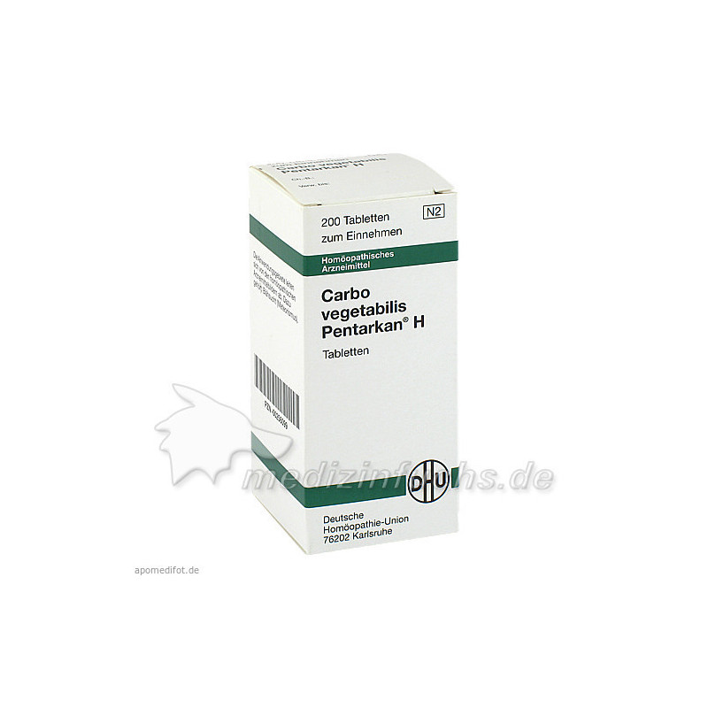 CARBO VEGETABILIS PENTARKAN H Tabletten, 200 ST – PZN 256099