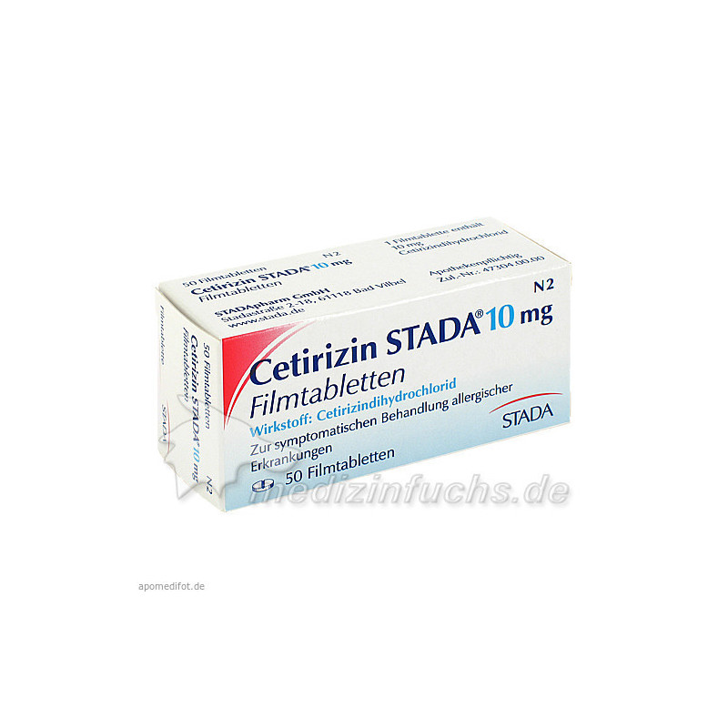 Cetirizin STADA 10mg Filmtabletten, 50 ST – PZN 2246610