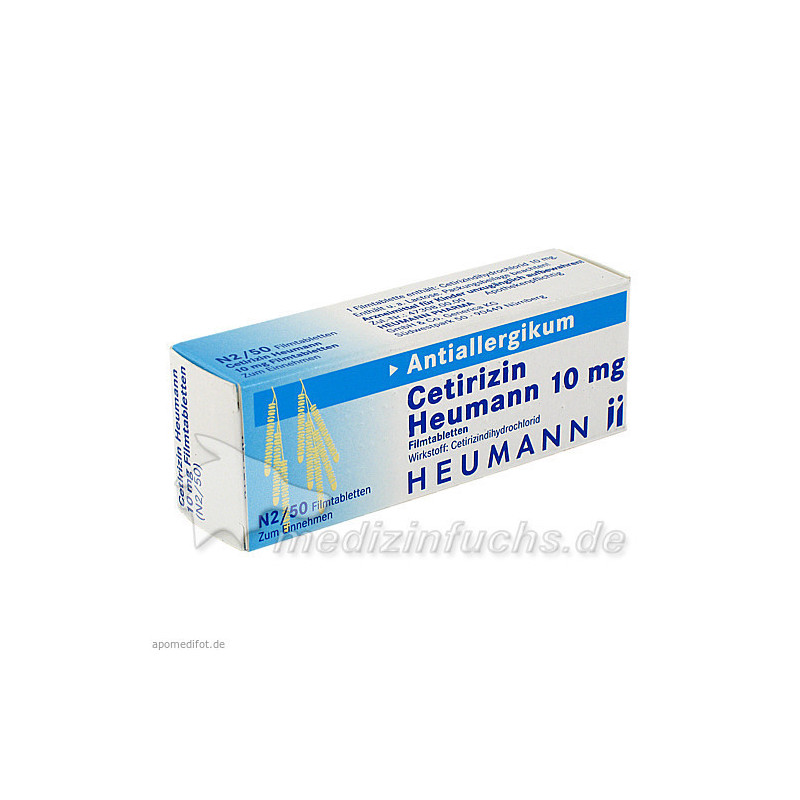 Cetirizin Heumann 10mg Filmtabletten, 50 ST – PZN 2075462