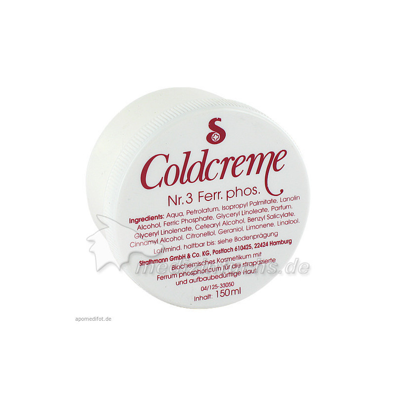 COLDCREME NR 3 FERR PHOS, 150 ML – PZN 3202106