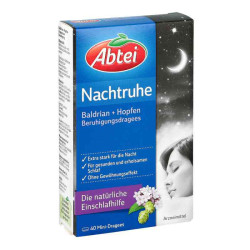 Abtei Nachtruhe Baldrian+hopfen Dragee (s) zur, zum beruhigung (40 stk) – PZN 10124594