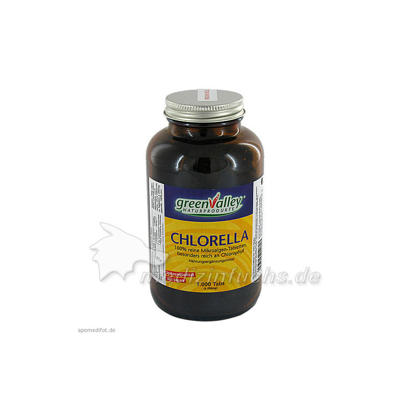 Chlorella Greenvalley 200g 200mg, 1000 ST – PZN 3210608