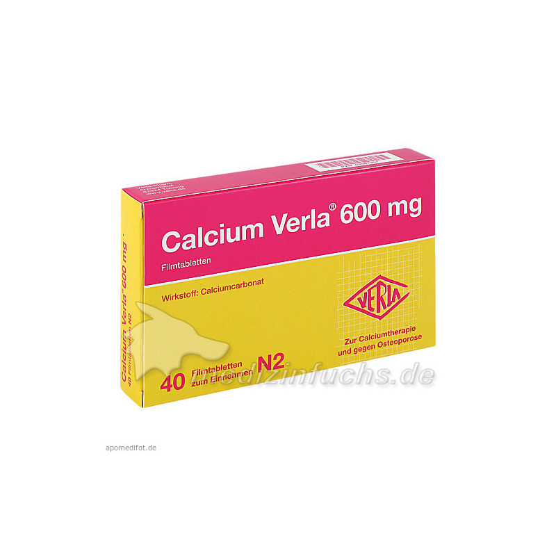 Calcium Verla 600mg, 40 ST – PZN 1047357