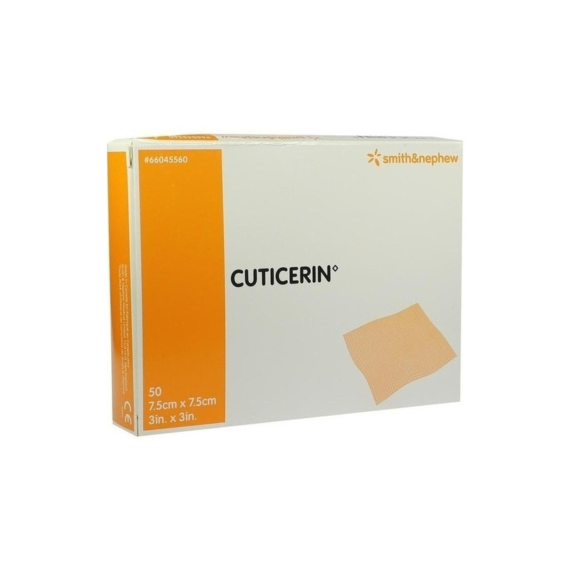 Cuticerin 7.5X7.5cm Gaze m. Salbenbeschichtung, 50 ST – PZN 254172