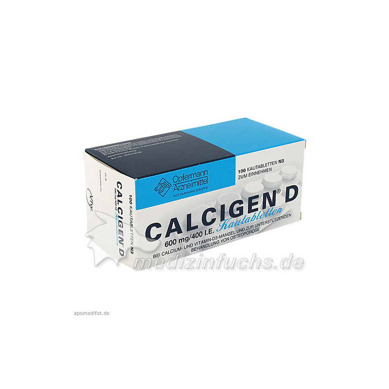 Calcigen D Kautabletten, 100 ST – PZN 662161