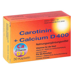 Carotinin + Calcium D 400 Kapseln (30 stk) – PZN 214161