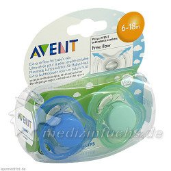 AVENT SCHNULLER FREEFLOW 6-18M BPA-FREI, 2 ST – PZN 5505236