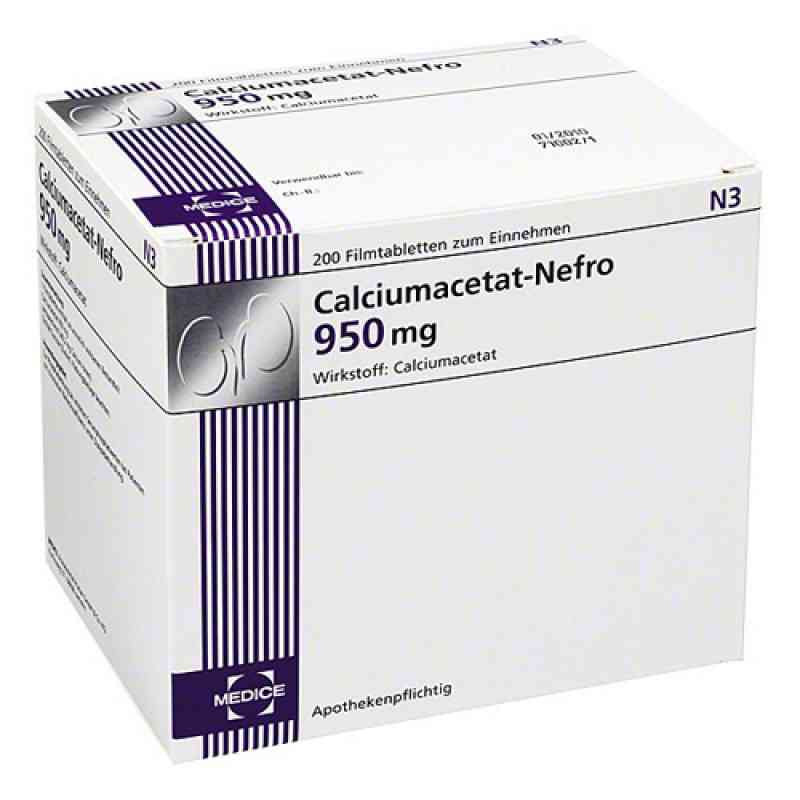Calciumacetat Nefro 950 mg Filmtabletten (200 stk) – PZN 3078209