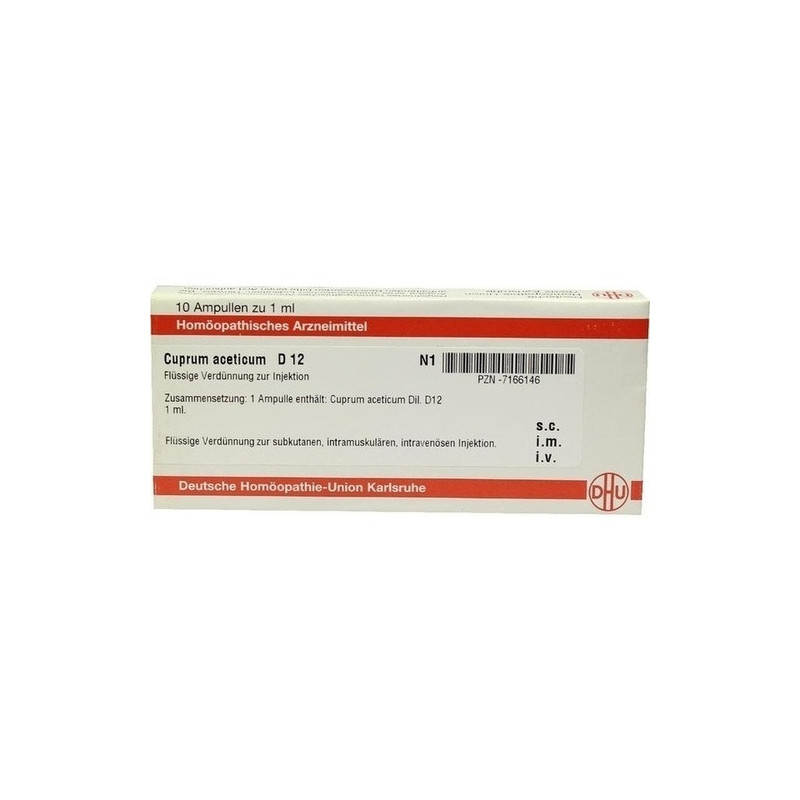 CUPRUM ACETICUM D 12 Ampullen, 10X1 ML – PZN 7166146
