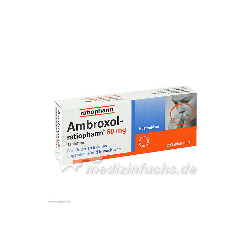 Ambroxol-ratiopharm 60mg Hustenlöser, 20 ST – PZN 680868