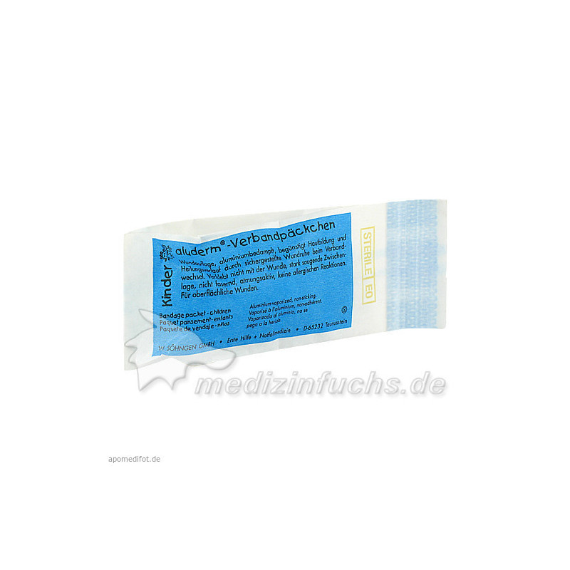 Aluderm Kinder Verbandpäckchen klein 2mx4cm, 1 ST – PZN 118552