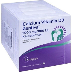 Calcium Vitamin D3 Zentiva 1000mg/880 I.E., 100 ST – PZN 10315696