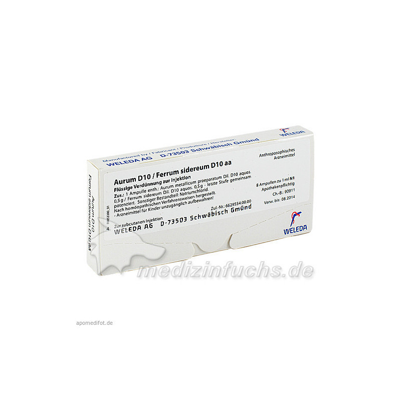 AURUM D10 FERR SID D10, 8X1 ML – PZN 1619150