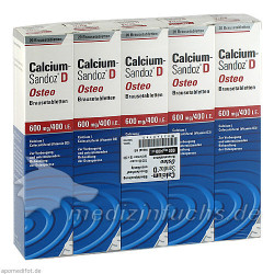 Calcium-Sandoz D Osteo Brausetabletten, 100 ST – PZN 2340160