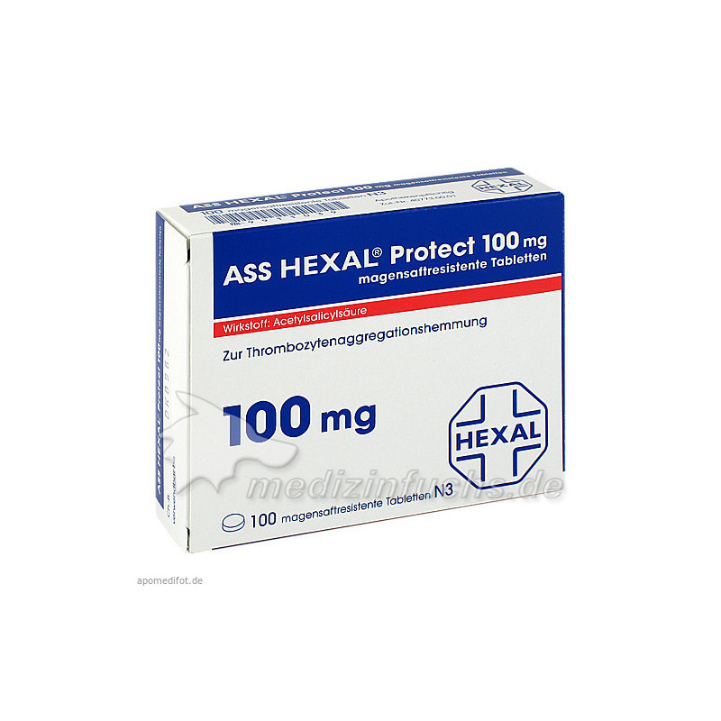 ASS HEXAL Protect 100mg magensaftresistente Tab, 100 ST – PZN 9911039