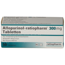 Allopurinol-ratiopharm 300mg Tabletten, 20 ST – PZN 1686206
