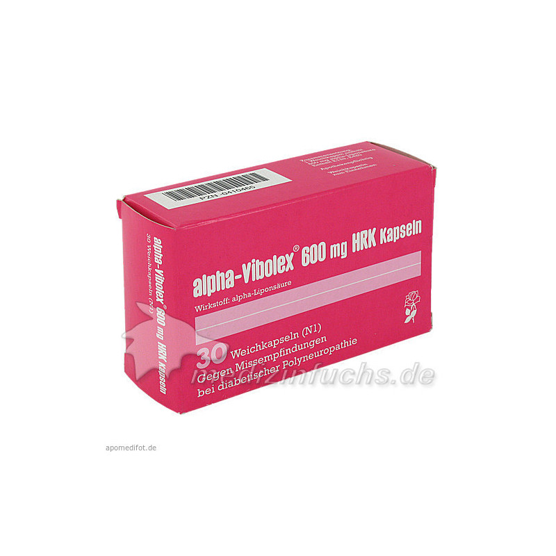 alpha-Vibolex 600 HRK Kapseln, 30 ST – PZN 410465