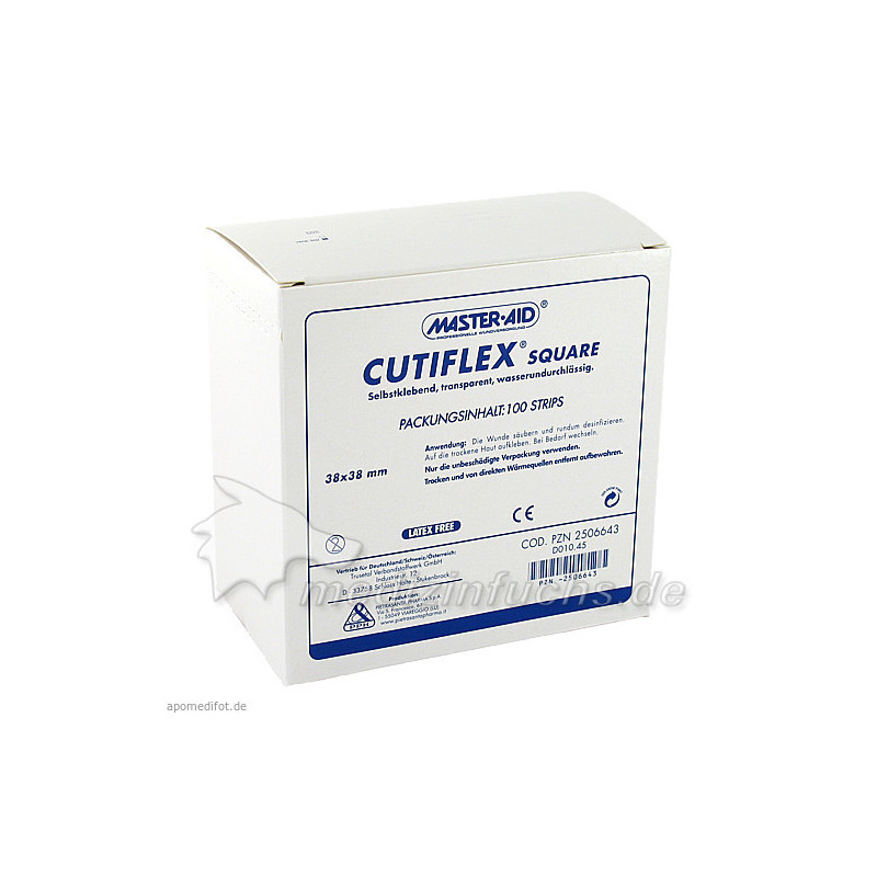 CUTIFLEX SQUARE 38x38mm Strips, 100 ST – PZN 2506643