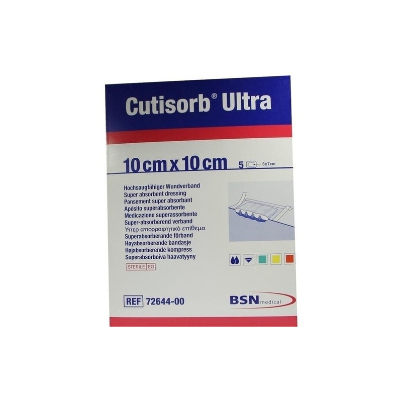 Cutisorb Ultra Saugkompresse steril 10x10cm, 5 ST – PZN 4411042