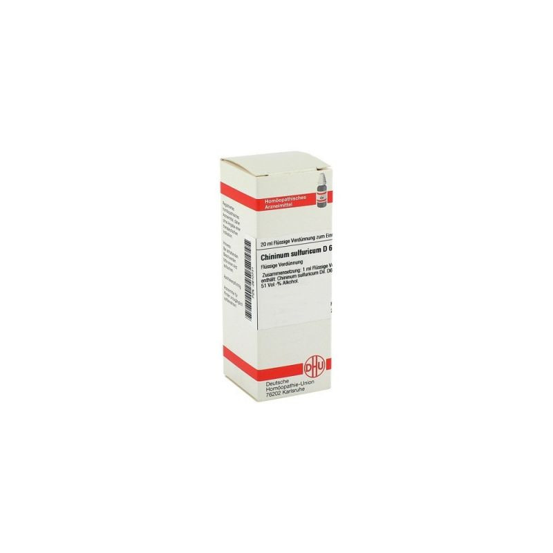 Chininum Sulfuricum D 6 Dilution (20 ml) – PZN 2610731