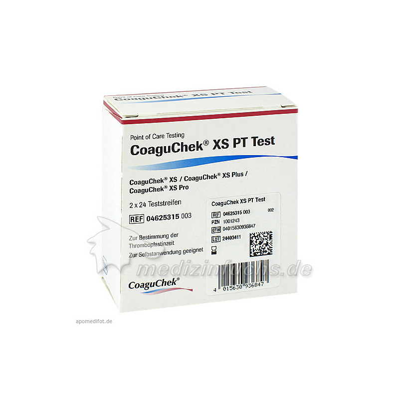 CoaguChek XS PT Test, 2X24 ST – PZN 1001243