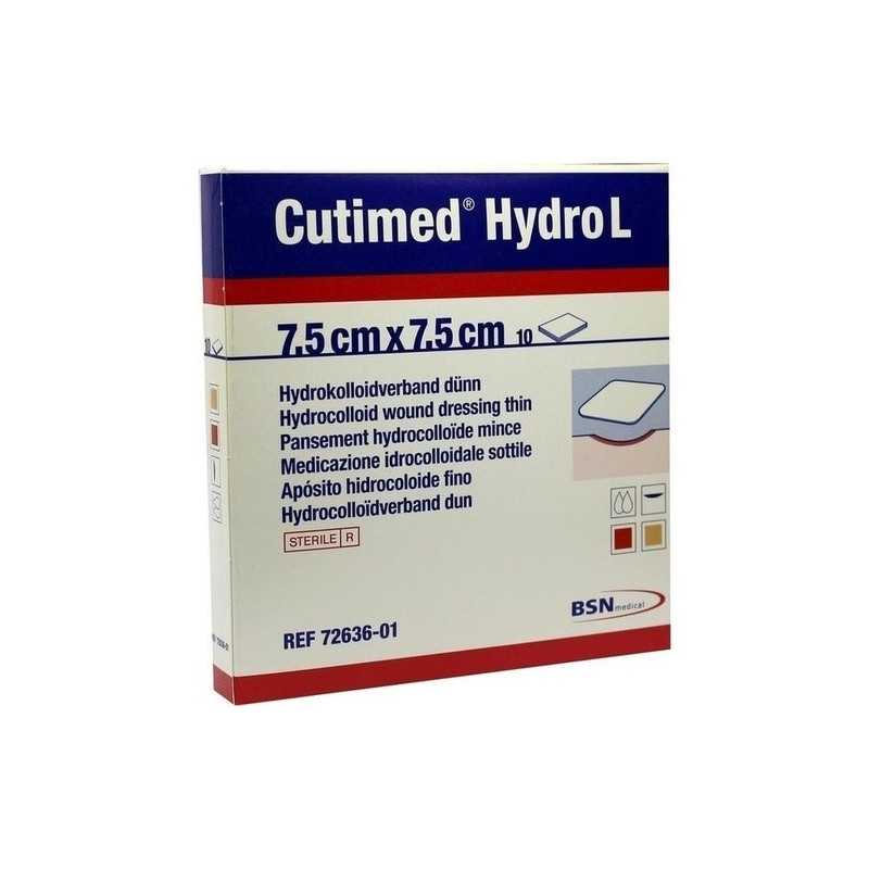 Cutimed Hydro L7.5x7.5cm Hydrokolloidverband dünn, 10 ST – PZN 2784158