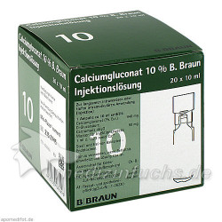 Calciumgluconat 10% MPC Injektionslösung, 20X10 ML – PZN 4208950