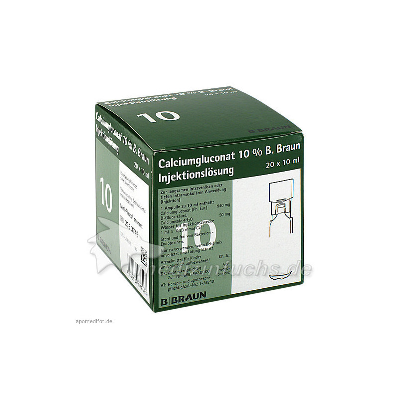 Calciumgluconat 10% MPC Injektionslösung, 20X10 ML – PZN 4208950