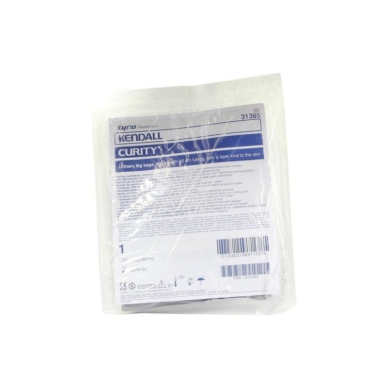 CURITY Urin-Beinbeutel 500ml 45cm Schlauch 31365, 1 ST – PZN 1301442