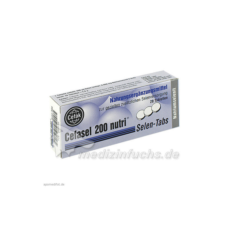 Cefasel 200 nutri Selen-Tabs, 20 ST – PZN 2330753
