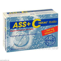 ASS + C Hexal gegen Schmerzen u. Fieber, 20 ST – PZN 255504