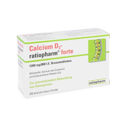 Calcium D3-ratiopharm forte (20 stk) – PZN 6784706