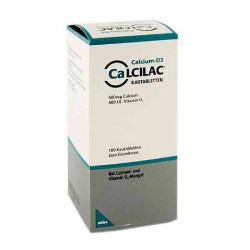 Calcilac 500mg/400 I.E. (180 stk) – PZN 9091079