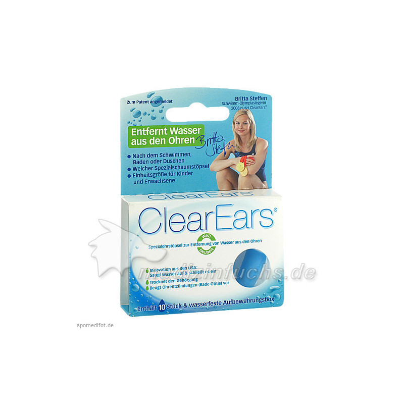 ClearEars Ohrstöpsel zur Wasserentfernung, 10 ST – PZN 5468245
