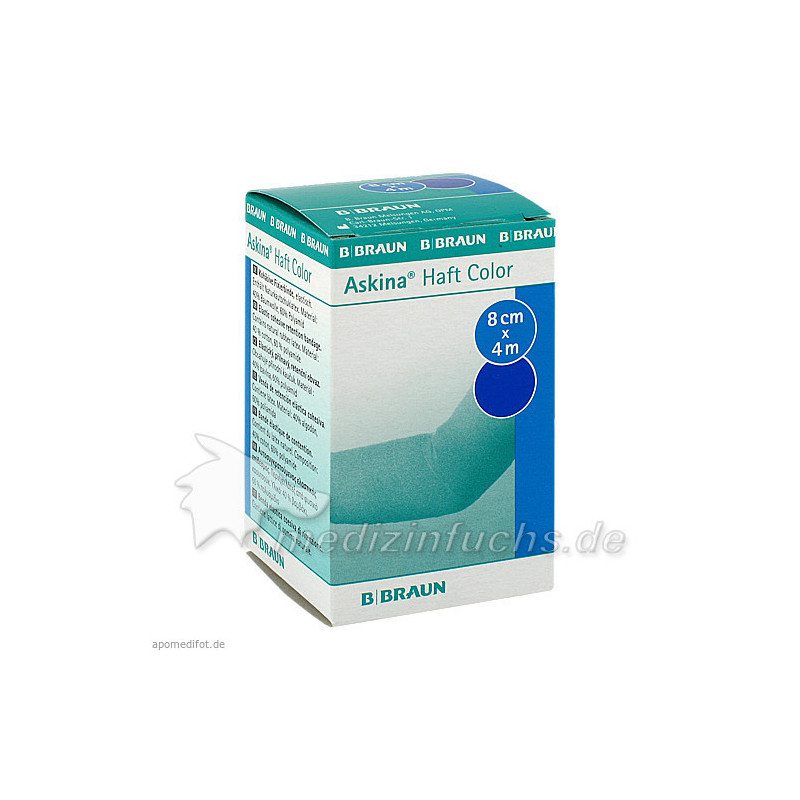 Askina Haft Color blau 8cmx4m, 1 ST – PZN 8752969