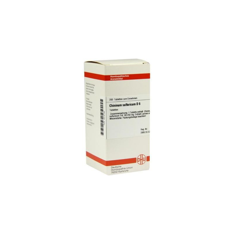Chininum Sulfuricum D 6 Tabletten (200 stk) – PZN 4212182