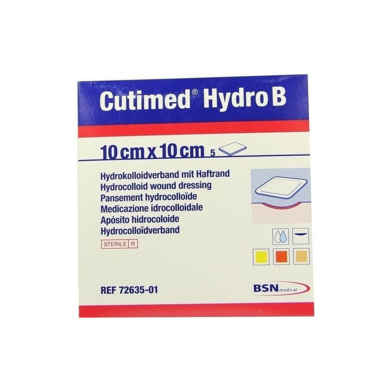 Cutimed Hydro B 10x10cm Hydrokoll.Verb.m.Haftrand, 5 ST – PZN 1021406