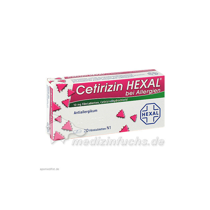 Cetirizin Hexal bei Allergien, 20 ST – PZN 1830152