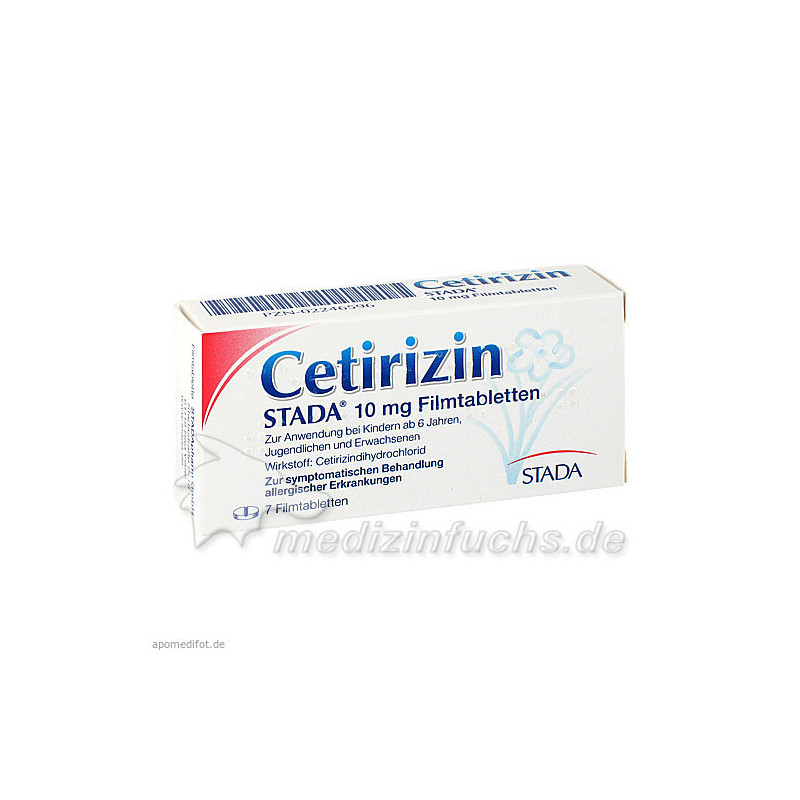 Cetirizin STADA 10mg Filmtabletten, 7 ST – PZN 2246596