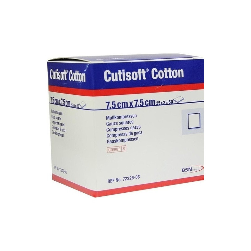 Cutisoft Cotton Kompressen steril 12-fach7.5x7.5cm, 25X2 ST – PZN 3896729