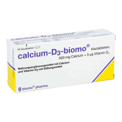 Calcium D3 biomo Kautabletten 500+d (50 stk) – PZN 294467