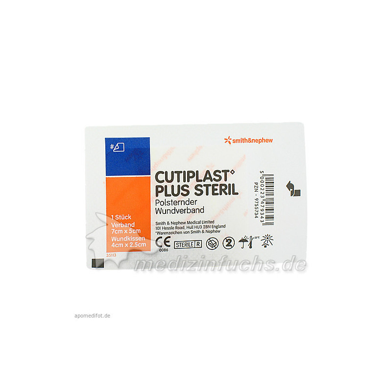 Cutiplast 5x7cm plus steril, 1 ST – PZN 9755734