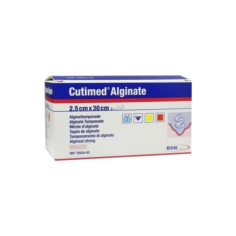 Cutimed Alginate 2.5x30cm Alginattamponade, 5 ST – PZN 1179107