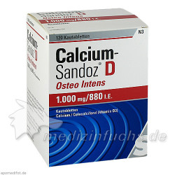 Calcium-Sandoz D Osteo Intens Kautabletten, 120 ST – PZN 9686275