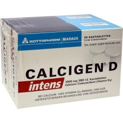 Calcigen D intens 1000 mg/880 I.E.Kautabletten, 120 ST – PZN 417125